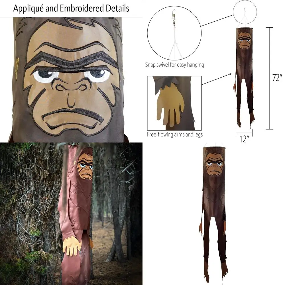 

Ветряной колокольчик 72 Sasquatch - большой декоративный ветряной флаг для улицы