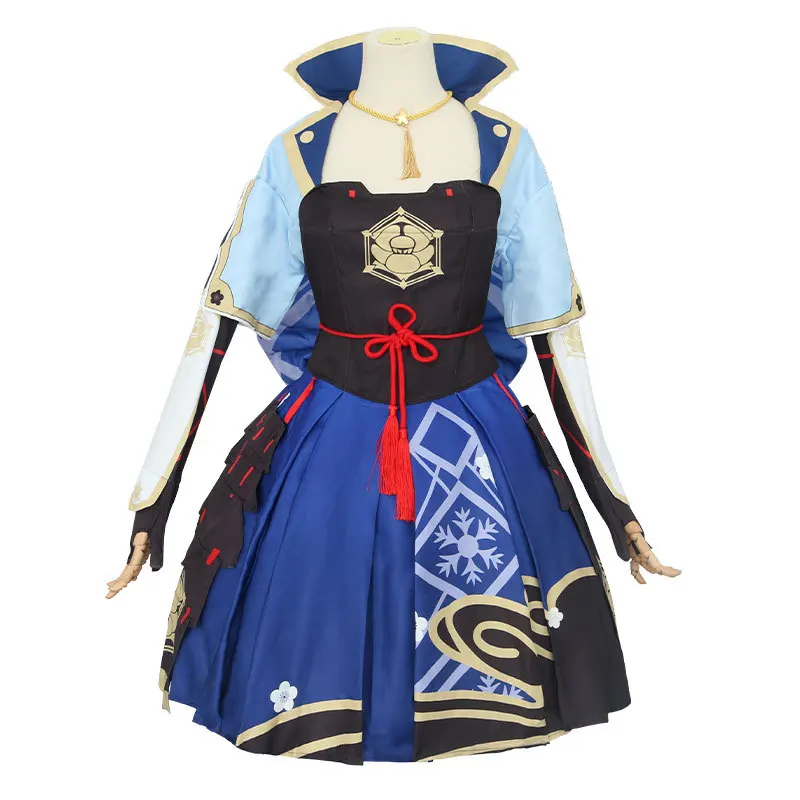 

Genshin Impact Kamisato Ayaka Cosplay Costume Jacquard Fabric Uniform Anime Halloween Costumes Women Game Frostflake Heron