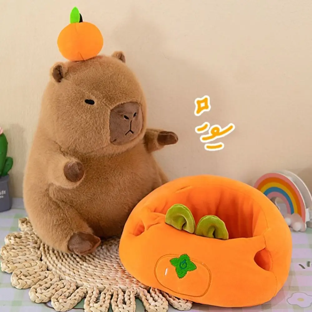 PP Cotton Capybara Plush Toy Fluffy Simulation Capibara Anime Fluffty Toy Cartoon Collection Capybara Plush Doll Home Decor