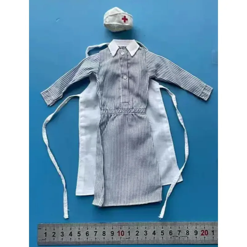 1/6 Scale Female German Nurse Clothes Hats Aprons Jumpsuits Set Model for 12'' Action Figures Accessories