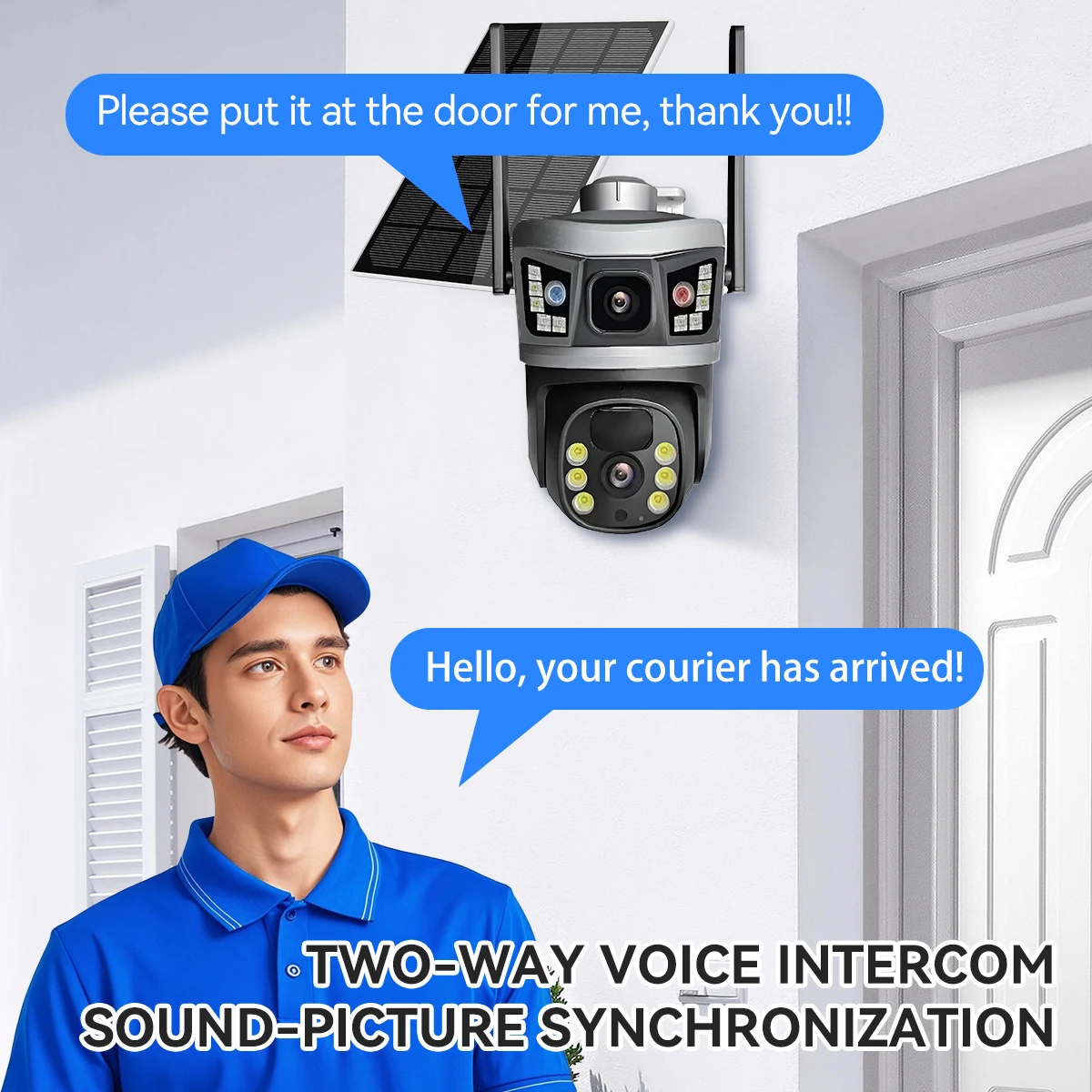 

6MP V380Pro Dual Lens Solar Power 4G IP Dome Camera Full Color AI Humanoid Detection Home Security CCTV Baby Monitor