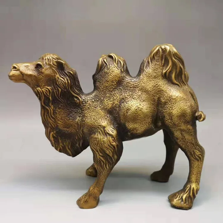 Pure copper bactrian camel ornaments Feng Shui bronze crafts home decoration mascot