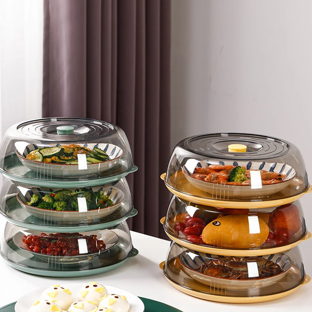 

1pc Heat Preservation Food Cover Plastic Dish Lid For Kitchen Use Protection Keep Food Fresh Kitchen