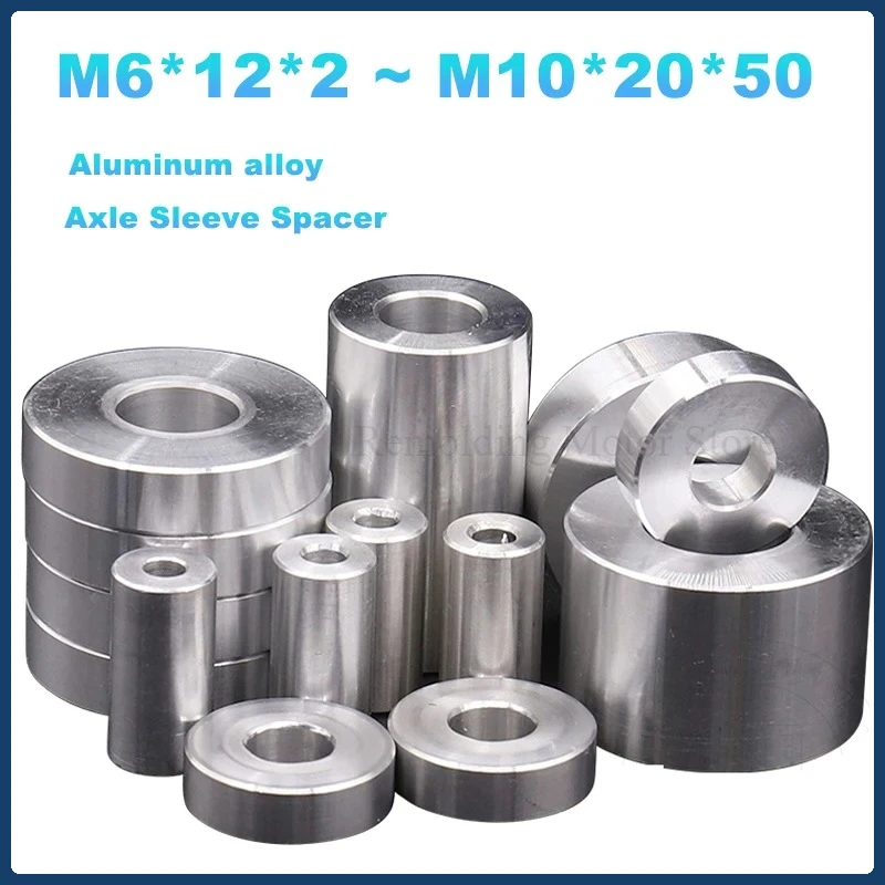 M6.2 M8.2 M10.2 M12.2 Aluminum Kit Unthreaded Flat Washers & CNC Bushings for Industrial Machinery (1.5mm-50mm OD)