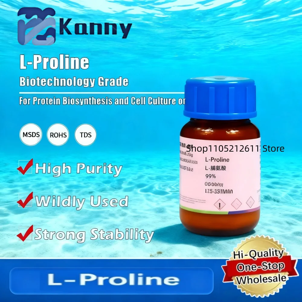 L-Proline 99% High Purity Biotechnology Grade CAS 147-85-3 Laboratory Reagent for Research Use Original Product