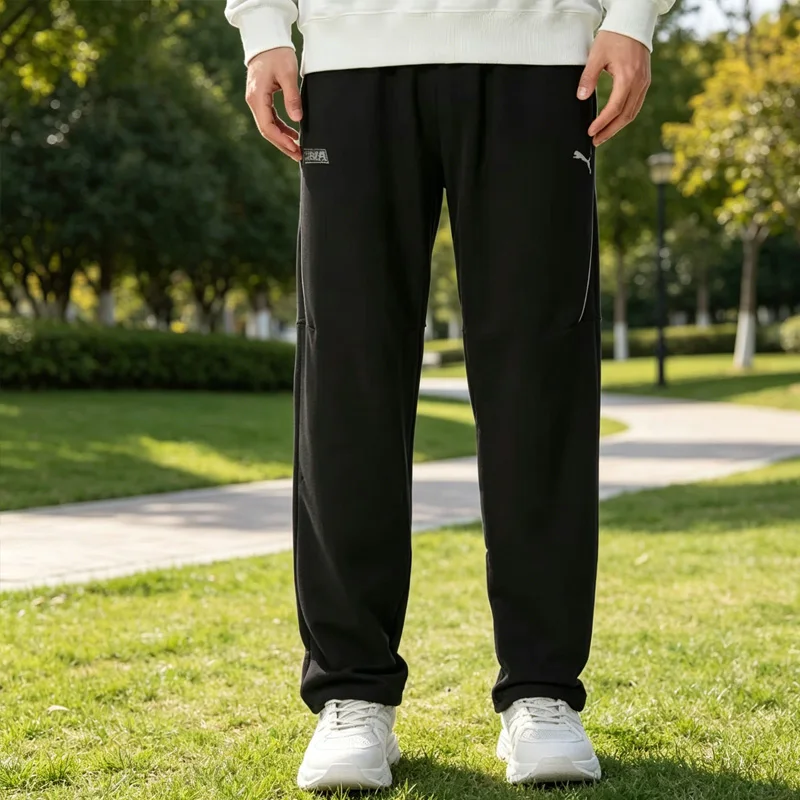 

PUMA 636089-01 Вязаные длинные брюки унисекс, свободные удобные спортивные брюки, дышащие повседневные универсальные спортивные штаны