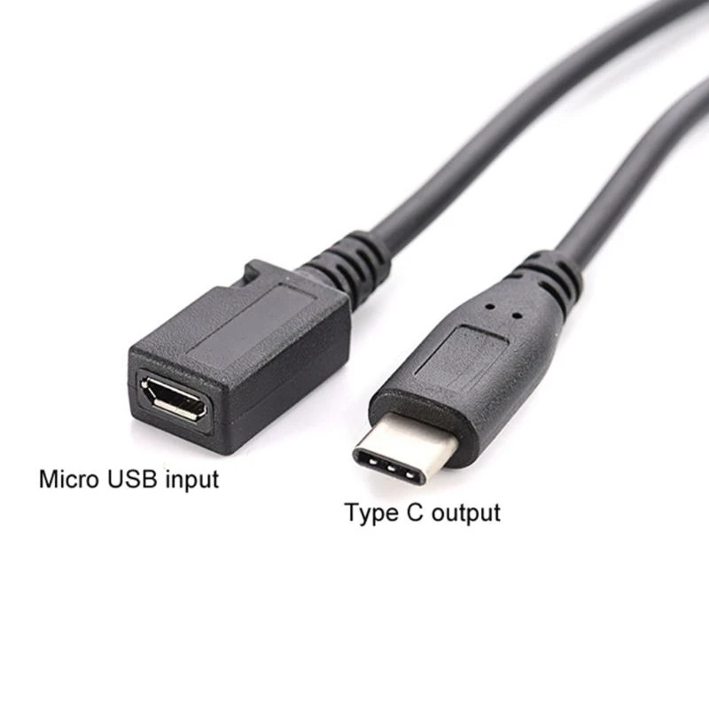 Type C to Micro USB Cable Micro USB Female to USB C Male Adapter Fast Charging Data Cord For Macbook Pro Samsung Huawei Xiaomi