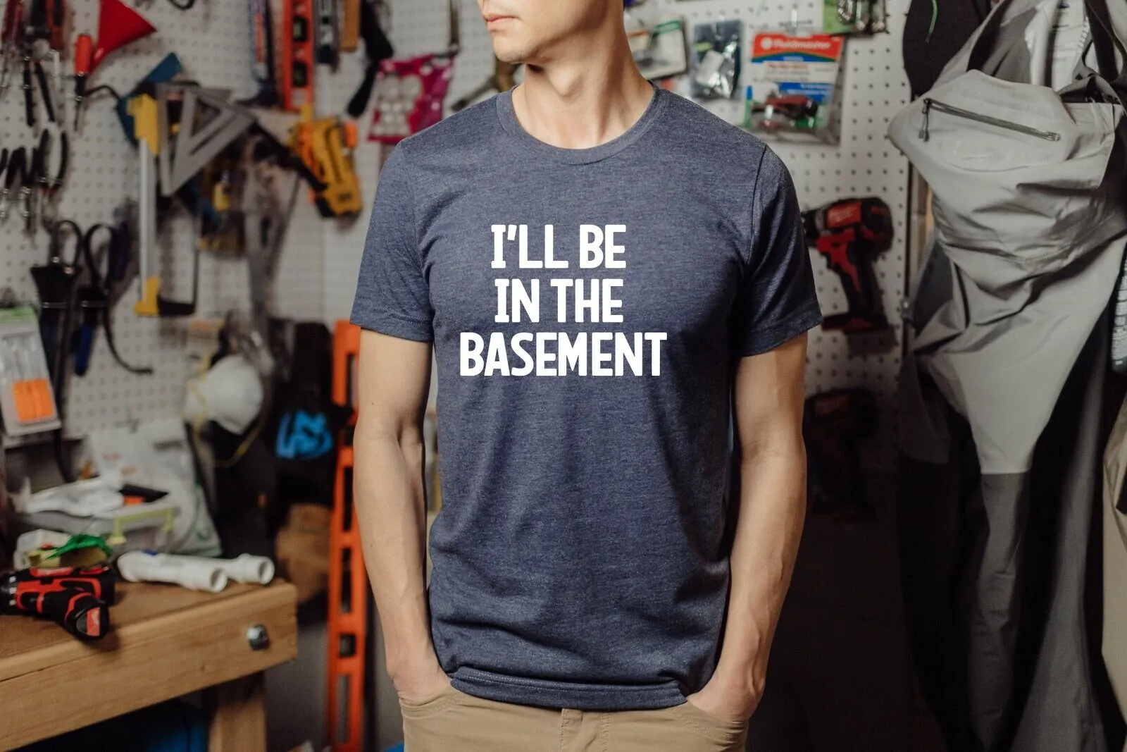 Funny T Shirt Men In The Basement Father's Day Husband From Daughter To Dad Father Birthday