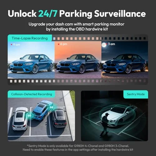 Original BOTSLAB OBD Hardwire Kit Stromkabel Exklusiv für BOTSLAB Dashcam G980H/G300H/HK40/HK30 Unterstützt Parkmodus – Detail 3
