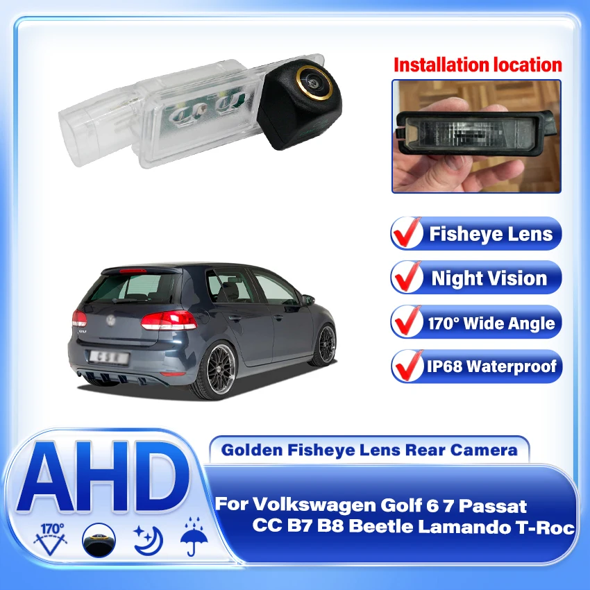 

1920x1080P AHD Vehicle Rear View Reverse Camera For Volkswagen For VW Golf 6 7 Passat CC B7 B8 Beetle Lamando T-Roc Accessories