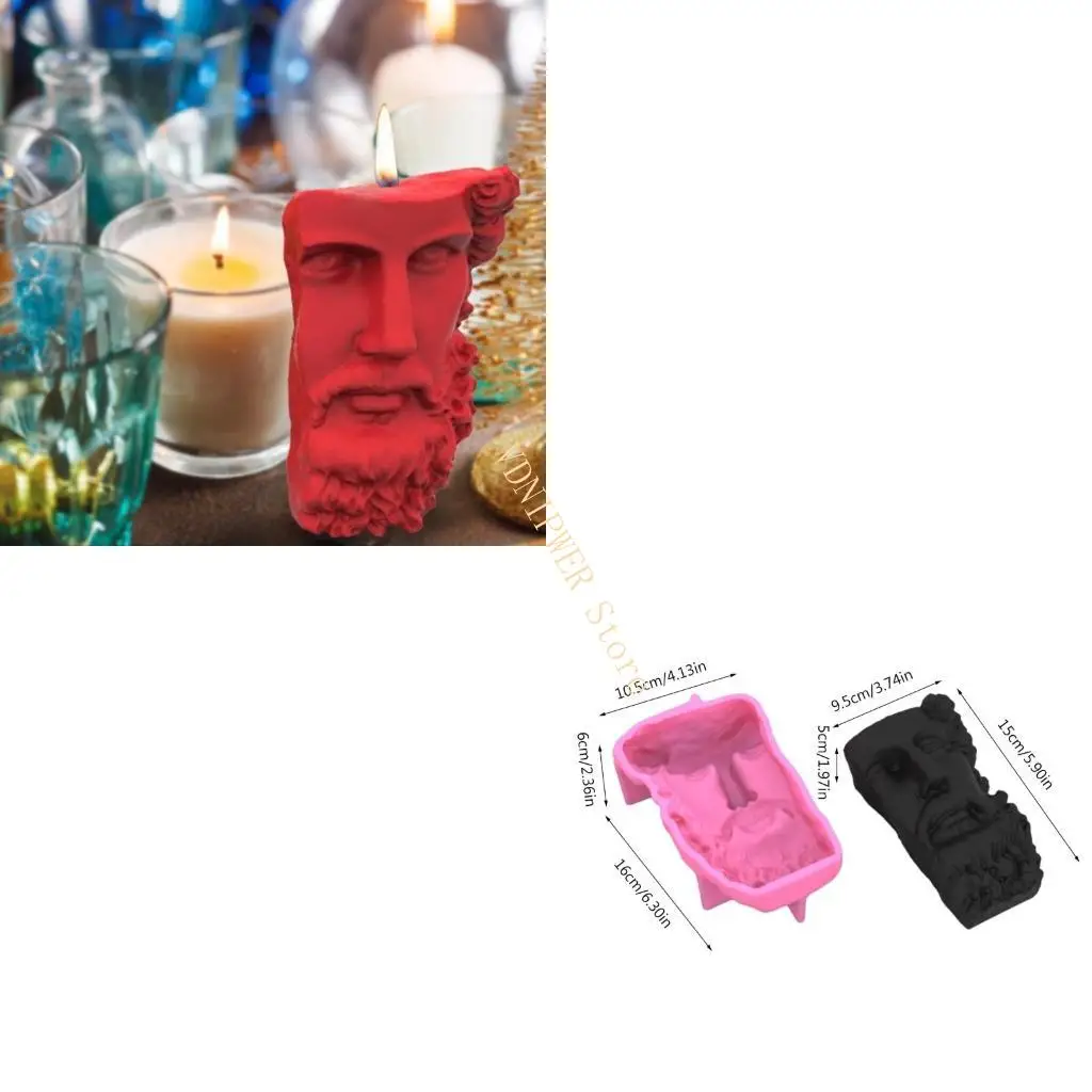 

Face Mould Handmade Candles Aroma Wax Soap Molds for Decorations D08E