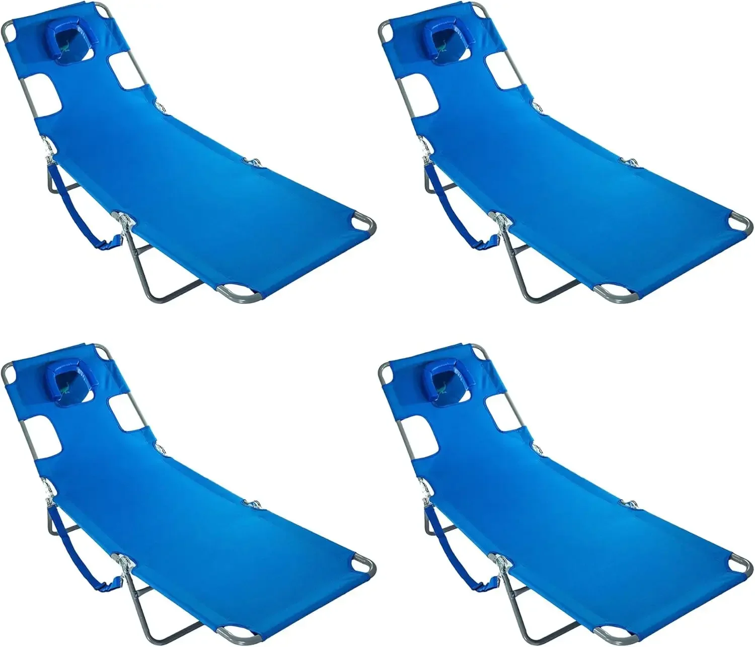 

Ostrich Chaise Lounge Folding Portable Sunbathing Poolside Beach Chair (4 Pack)