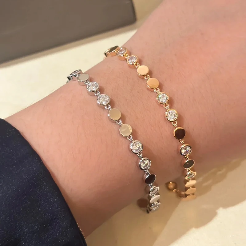 

Hot Sale Luxury Jewelry 925 Silver Classic Honeycomb Bracelet Women Fashion Simple Wedding Party Valentine's Day Gift