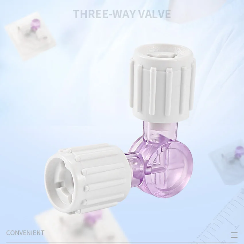 

100 Medical Two-way Valves Disposable Water Light Beauty Syringes Dispensing Infusion Needle Tube Conversion Joints Plug Valves