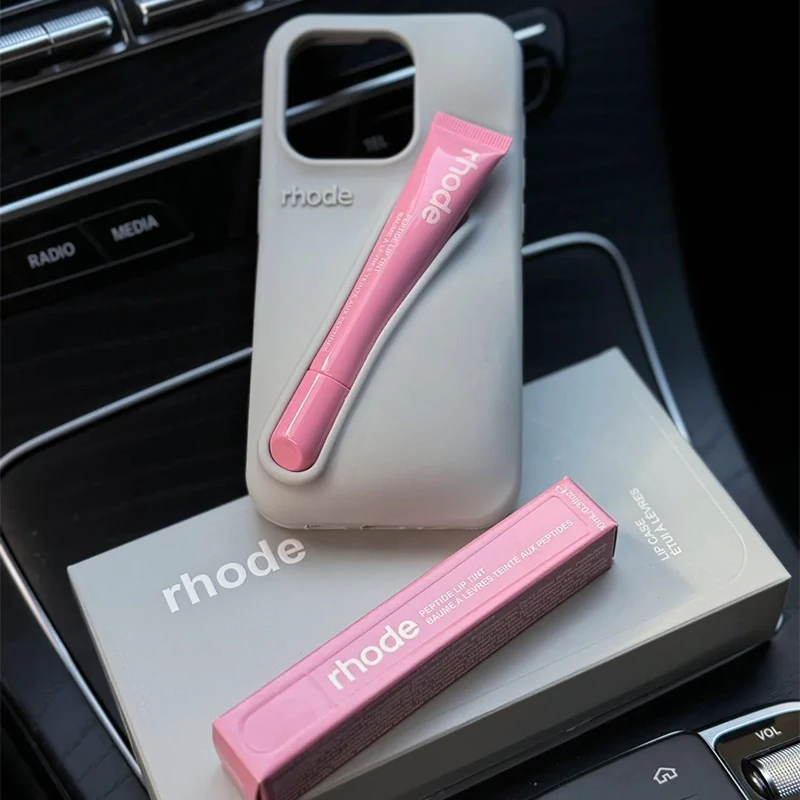 Autumn Edition Rhode Case for iPhone 17 16 15 14 13 12 11 Pro Max Plus 16E Air Soft Silicone Cover with Lip Gloss Lipstick Box - náhled 3