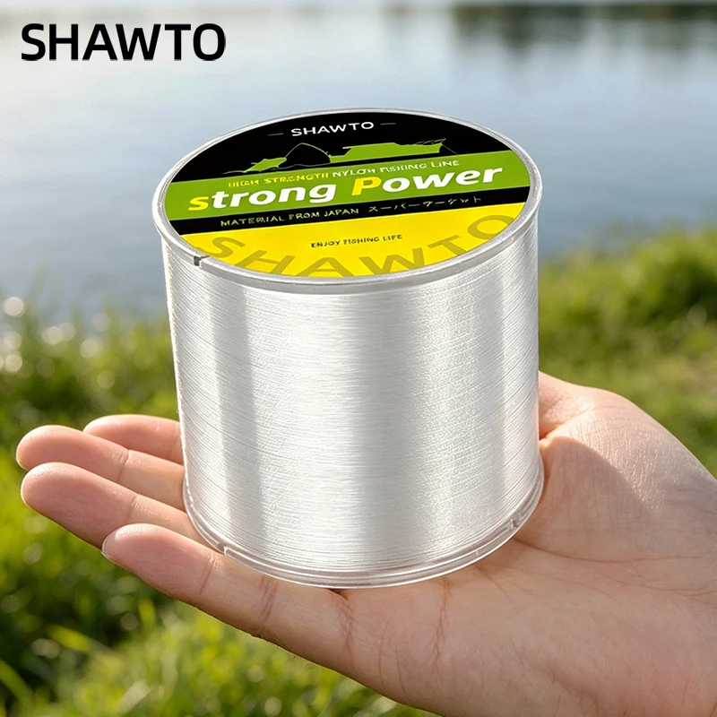 Shawto Clear Fishing Wire 500M Fishing Line Clear Invisible Hanging Wire Strong Nylon String Supports 3-30LB For Sea Fishing