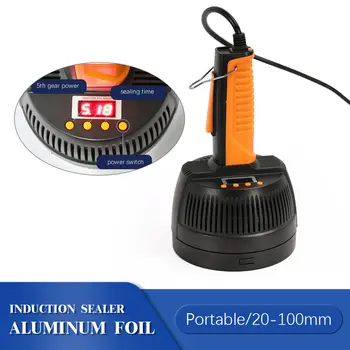 Ruční přenosný elektromagnetický indukční uzavírací stroj na plastové uzávěry lahví 20-100 mm hliníková fólie uzávěr víčka balení 6 nejlepší prodej stroj na svařování hliníkové fólie - №1
