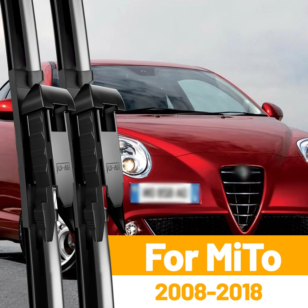 Zestaw piór wycieraczek przednich do Alfa Romeo MiTo 2008 - 2018 Szczotki do szyb przednich Akcesoria samochodowe Obcinacz 26"+15"