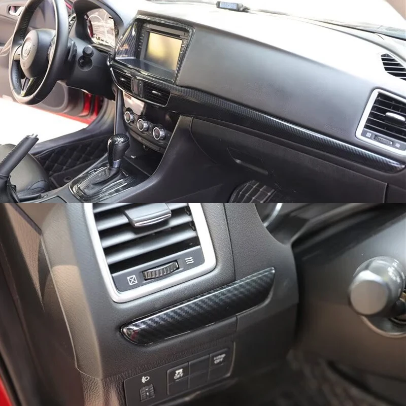 For Mazada 6 Atenza Car Steering Wheel Gear Shift Lever Panel Cover Decorative Sticker Plastic Interior Modification Accessories view 3