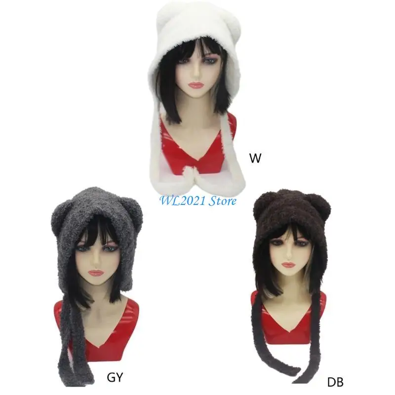 

G5GC Knit Thicken Beanie Hat for Teenagers Keeping Warm Protecting Ear Hat Windproof