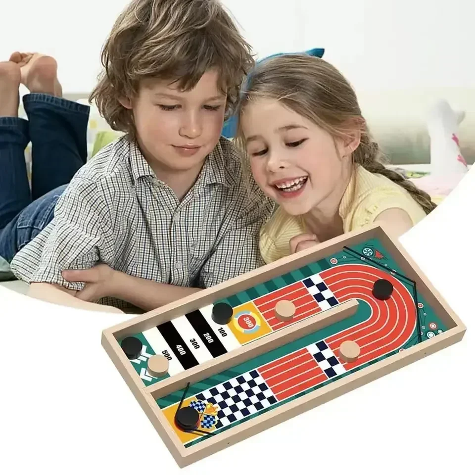 Kinder Zwei Person Schlacht Holz Bounce Schach Tisch Bounce Spaß Eltern-Kind-Interaktives Spiel Weihnachtsgeschenk Kinder Geschenk