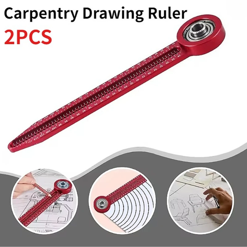

Round Marking Gauge Tool Carpentry Drawing Ruler Aluminum Drawing Ruler Circular Scriber Drawing Tool