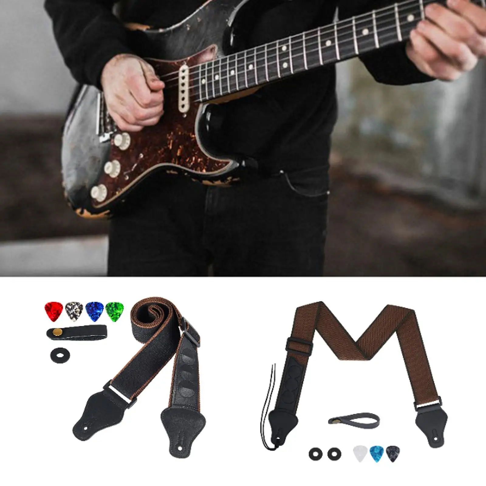 

Acoustic Guitar Strap Guitar Shoulder Straps Belts for Bass Guitars Ukulele