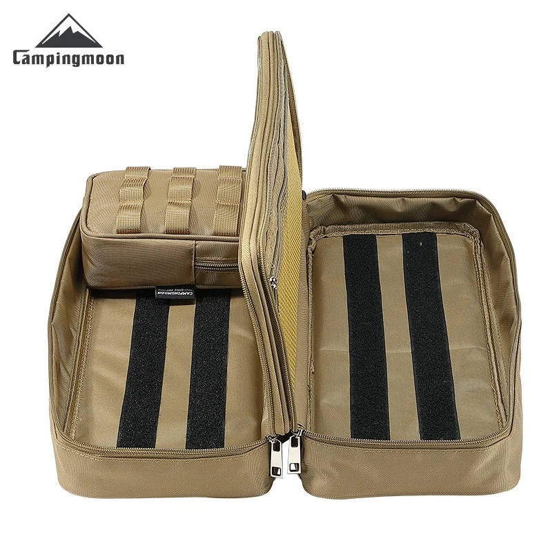 CAMPINGMOON BG-40 Black Durable Water Proof Zipper Survival Canvas Outdoor Portable Camping Storage Bag for Tent Pegs view 5