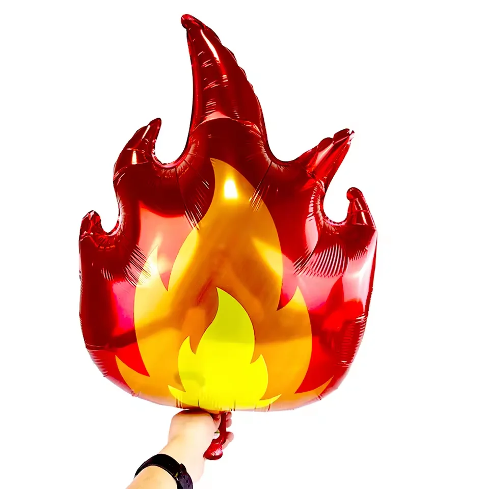 

Firefighter Birthday Party Supplies Flame Balloon Fire Truck Foil Balloon Cardboard Bonfire Boys Fireman Theme Party Decorations