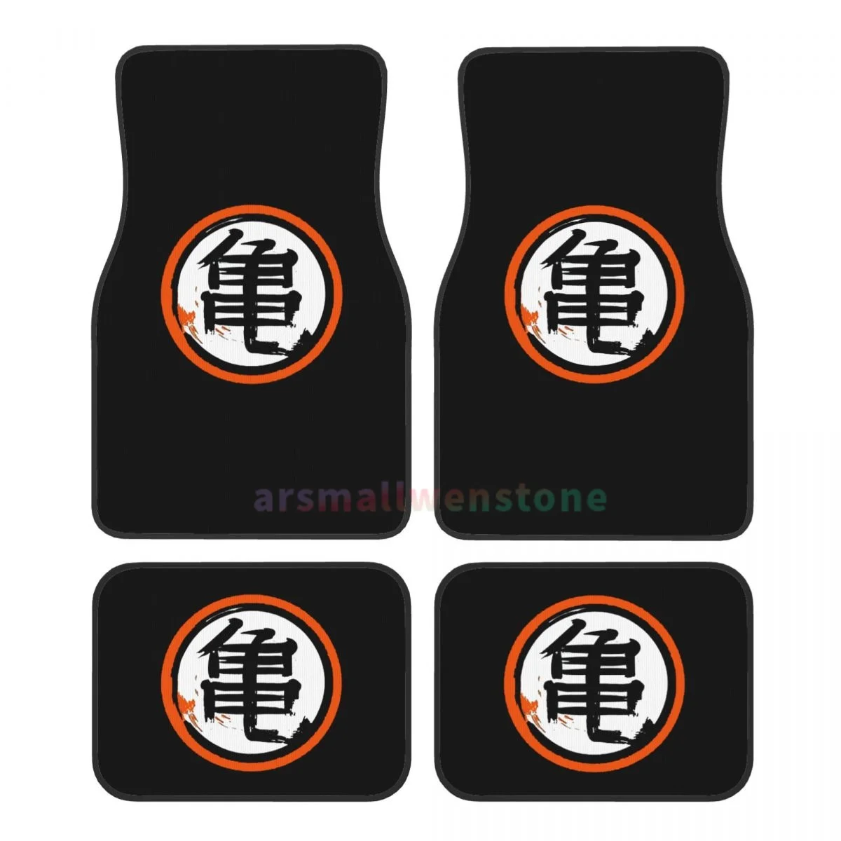 

DBZ Kanji Car Floormat Heavy Duty Front Rear Rubber Floor Mats Carpet Floor Protection Fits Most Vehicles
