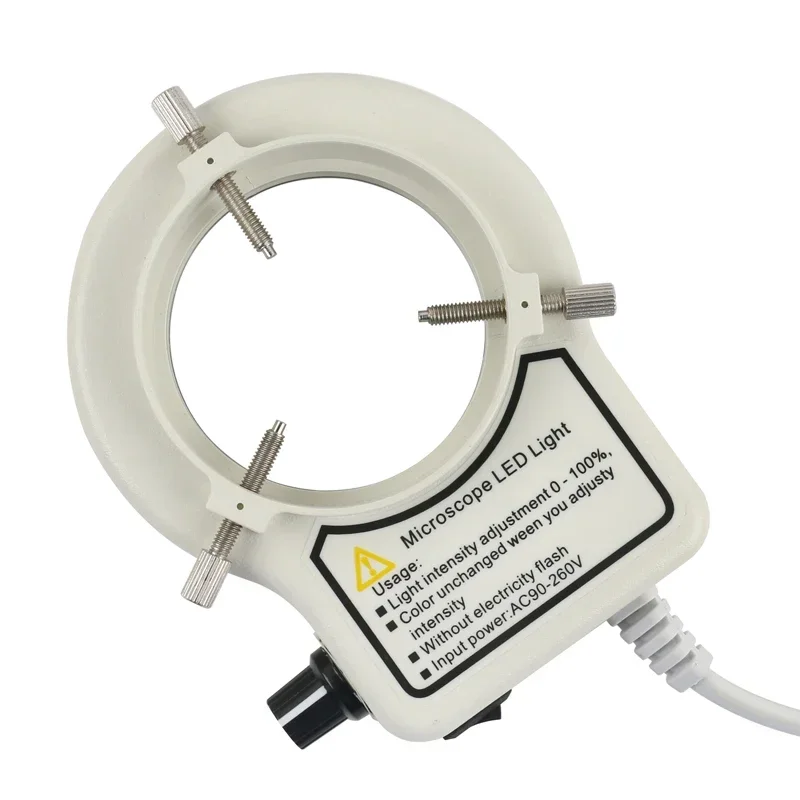 6500K 56 LED Ring Light Illuminator Lamp For Industry Video Stereo Microscope C MOUNT Lens HDMI VGA USB Camera 110V 220V