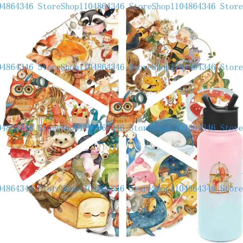 5asd 50 tờ Fairies Tale Sticker Water Sticker Sticker Sticker Sticker Sticker