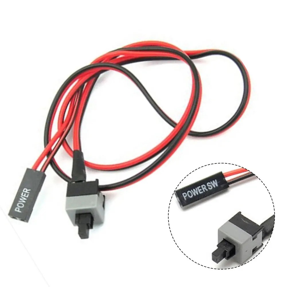 for PC Build Maintenance for reset Switch Cable Computer Power Switch Cable 2-pin Connector Alloy Wire Core Plastic Insulation