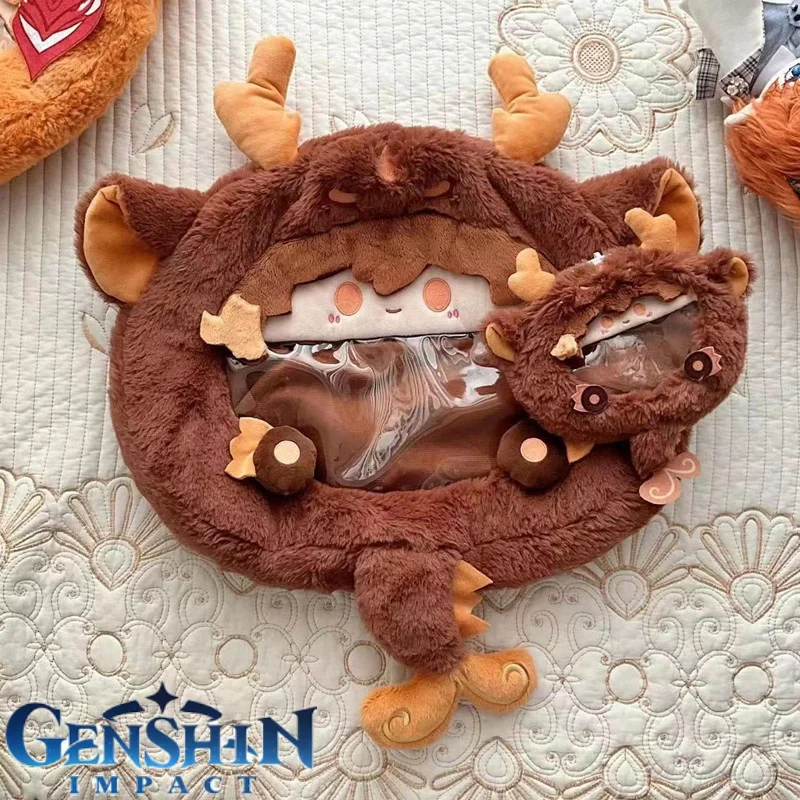 

Genshin Impact Cosplay Zhongli Plush Toys Tartaglia Coin Purse Wallets Plushie Kawaii Stuffed Animal Shoulder Bag Christmas Gift