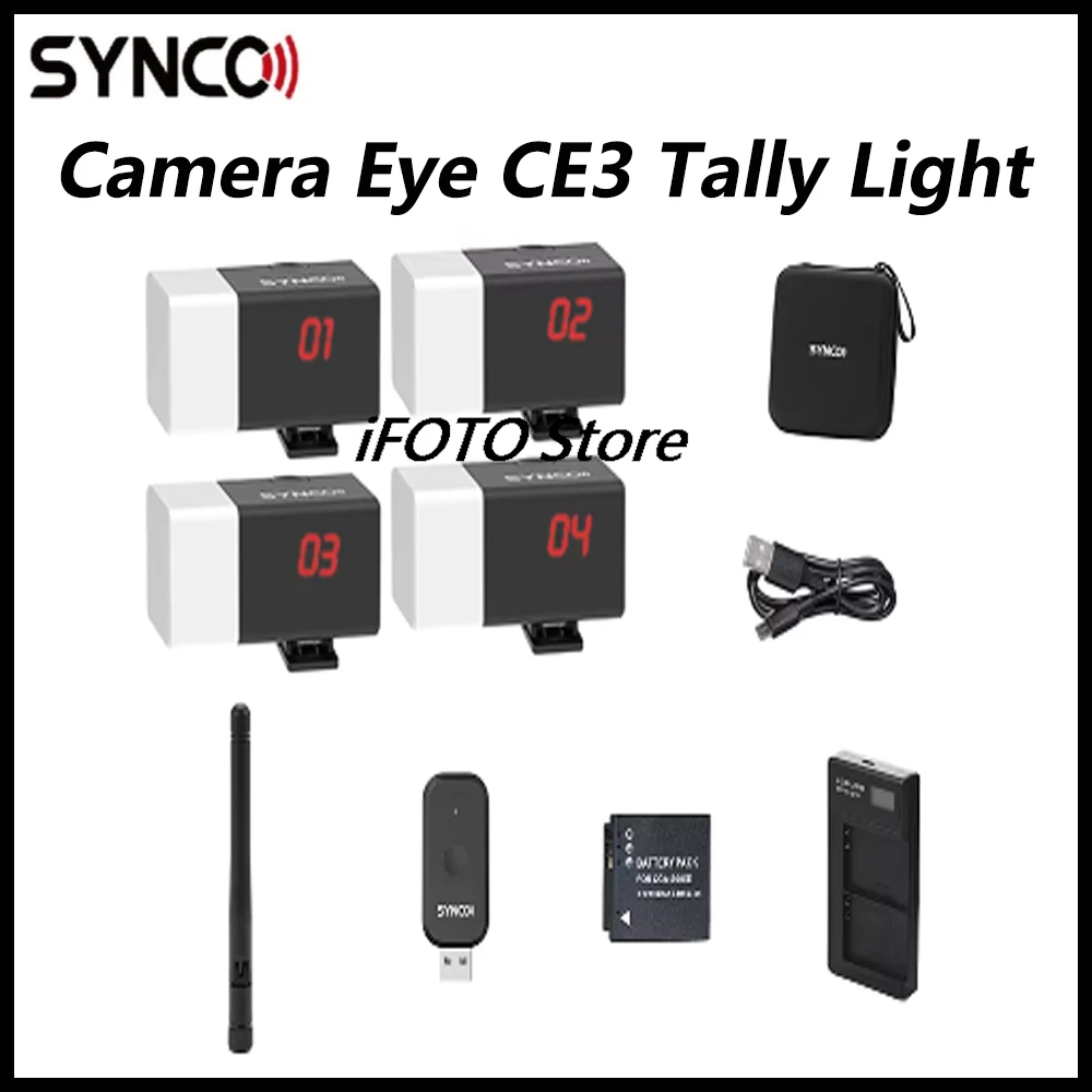 SYNCO Camera Eye CE3 Tally Light With Transmitter 2.4G Lora Wireless Transmission Camera Eye Tally Light for Live Streaming