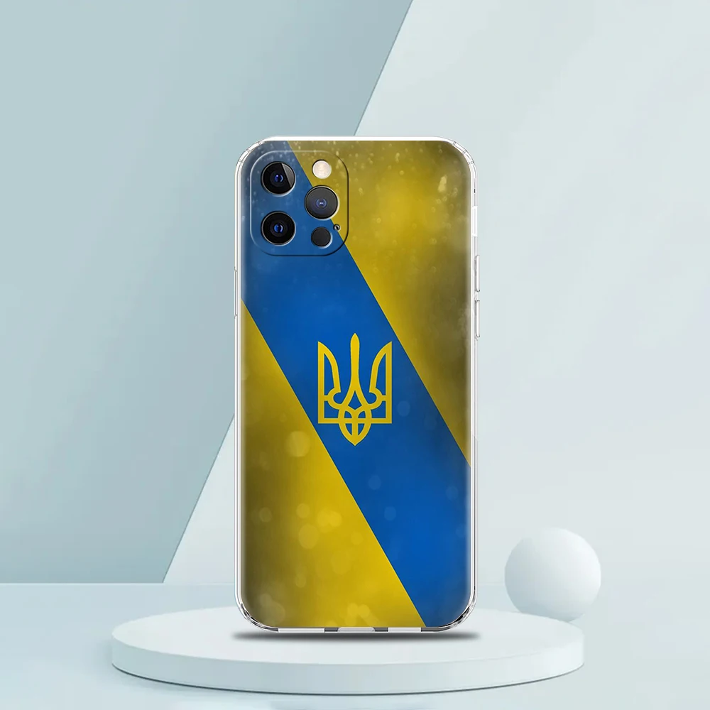 U-Ukraine Flag Phone Case for iPhone 16 15 14 13 12 Pro Max Transparent Soft for iPhone 11 Pro Max 7 8 Plus XS XR Shell Capas