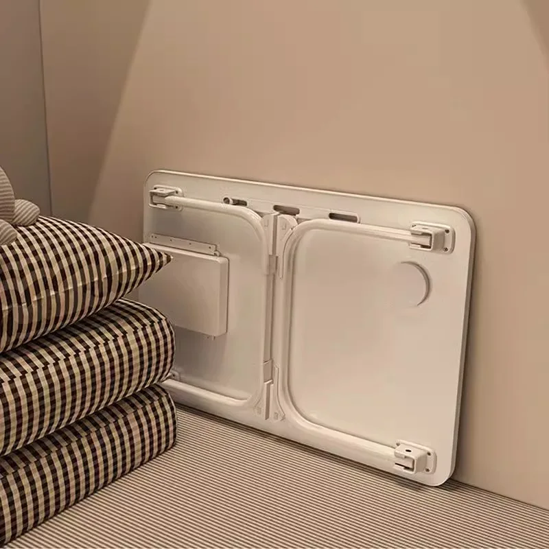 Modern minimalist rectangular eco-friendly high-density board folding table, student dormitory computer desk with drawer YX642GT