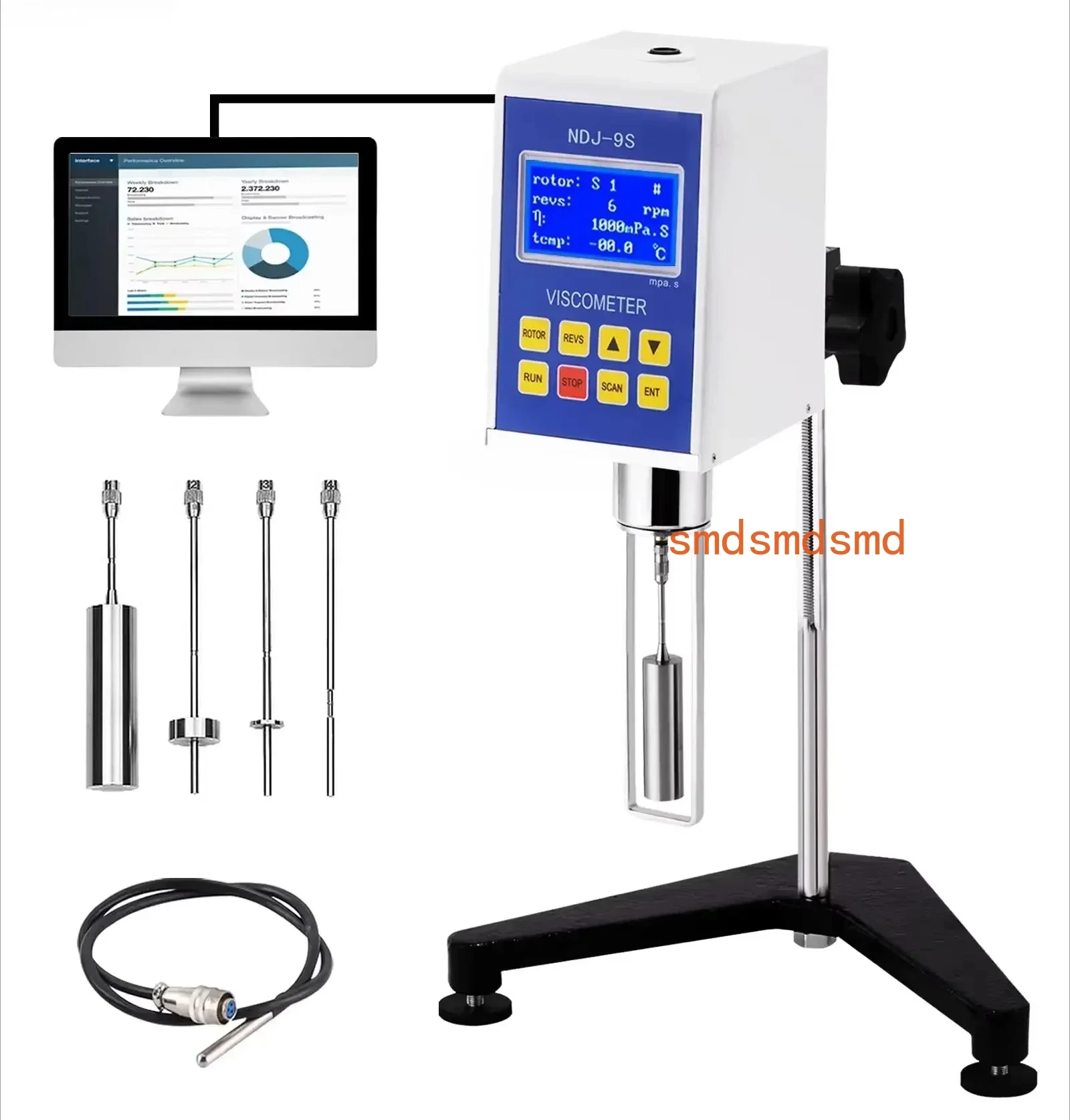 Viscosimeter Lab Testing Equipment Digital Sensor Rotary Viscometer Oil Glue Viscosity Meter Measuring Devices