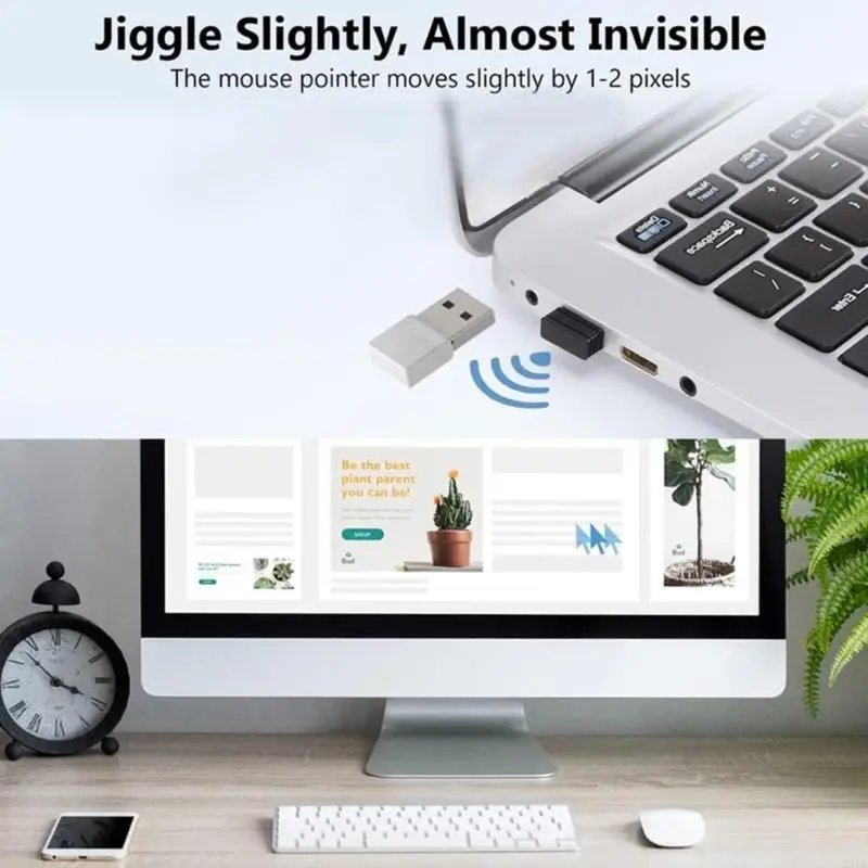 2025 Nuevo mouse inalámbrico mouse virtual previene mouse jigglers los mouse reposaptector pantalla del control