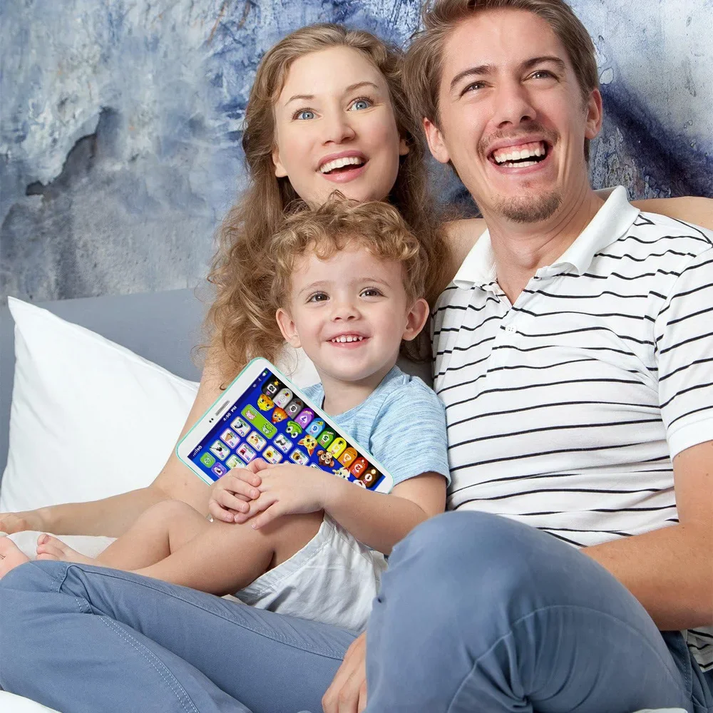 Petit jouet d'apprentissage de l'anglais et de l'espagnol pour enfants. Ordinateur pour garçons et filles pour l'Aphabet ABC.Numéros.Paroles.Ortel.Maths.Musique