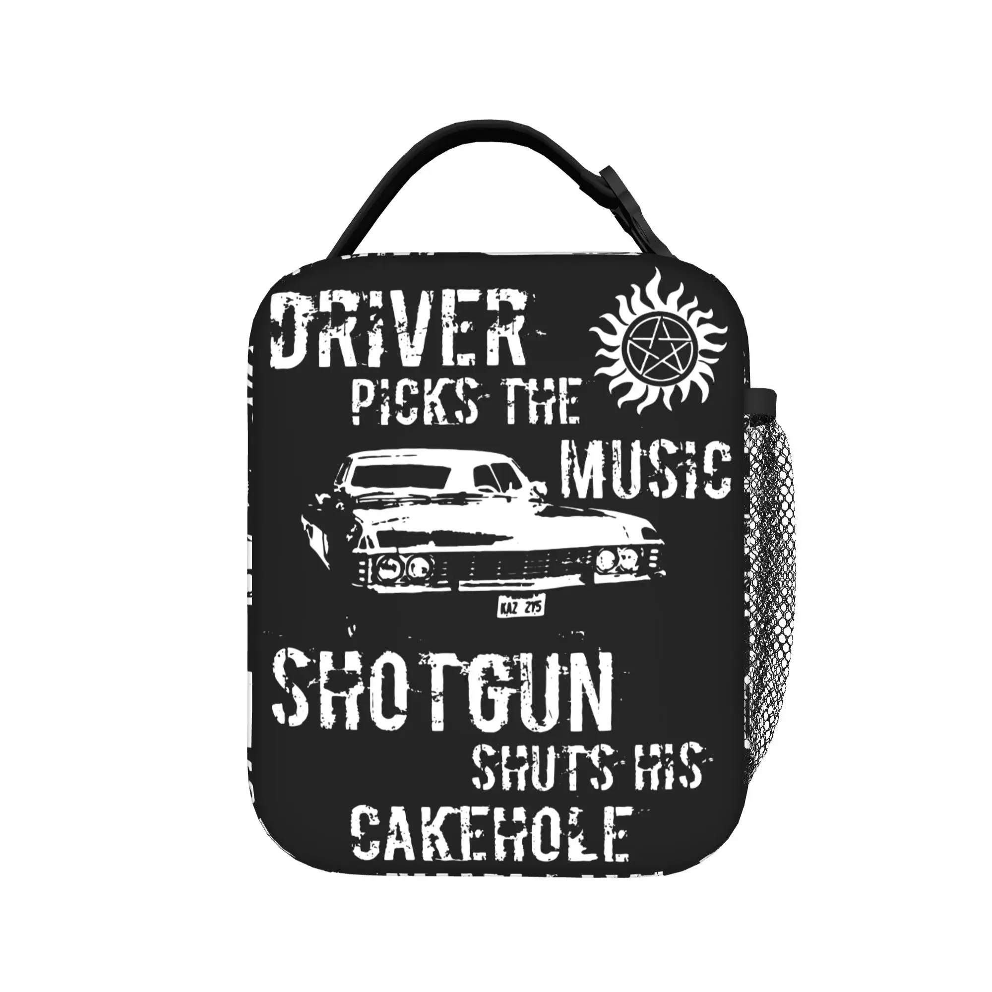 Driver Picks the Music Insulated Lunch Bag Large Supernatural New Summer Harajuku Lunch Container Thermal Bag Tote Lunch Box