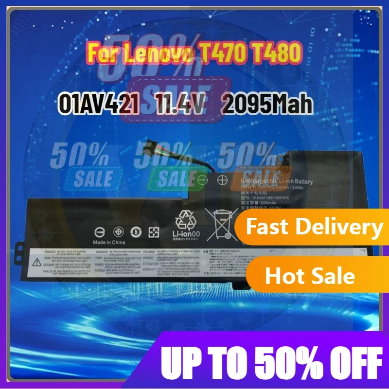 

【Fast Delivery】24Wh 11.4V 01AV489 Battery For Lenovo ThinkPad T470 20HE T480 A475 A485SB10K97576 SB10K97577 SB10K97578 01AV421 0
