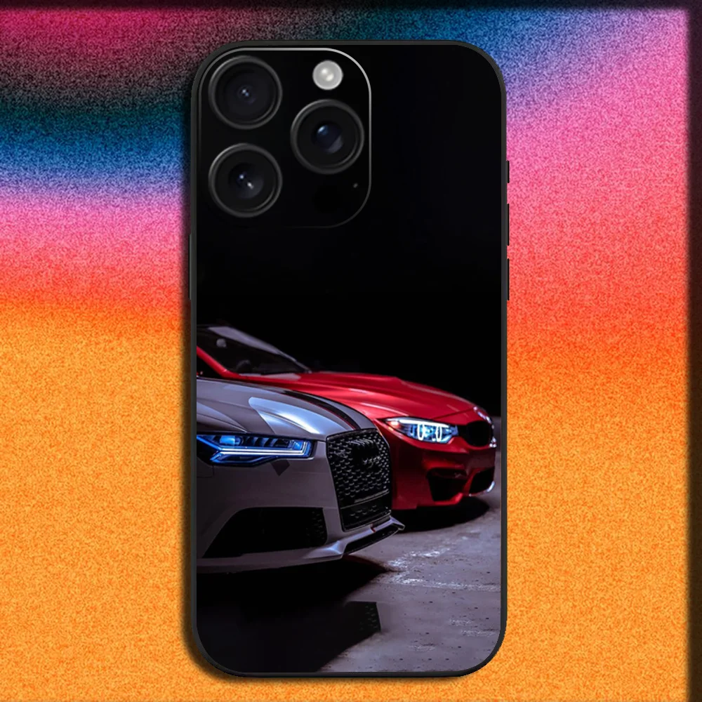 Sport Cool A-Audis Car Phone Case For iPhone 16,15,14,13,12,11,Pro,XS,Max,XR,Plus,SE,Mini Soft Black Cover 2