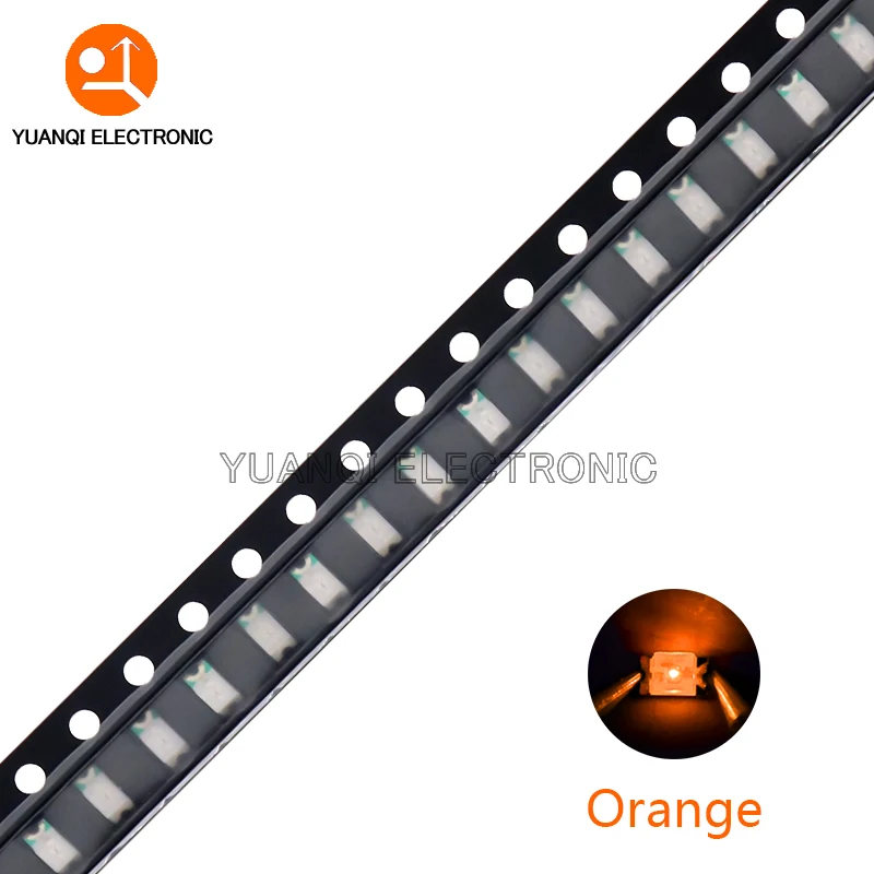 100pcs 1206 SMD LED 화이트 레드 블루 옐로우 그린 오렌지 따뜻한 화이트 핑크 퍼플 RGB 발광 다이오드