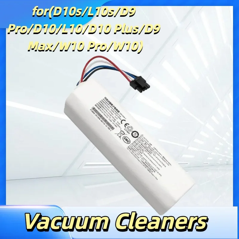 

P2008-4S2P-MMBK Replacement, Fits Dreame D10s/L10s/D9 Pro/D10/L10/D10 Plus/D9 Max/W10 Pro/W10 Vacuum Cleaners, Long-Lasting Use