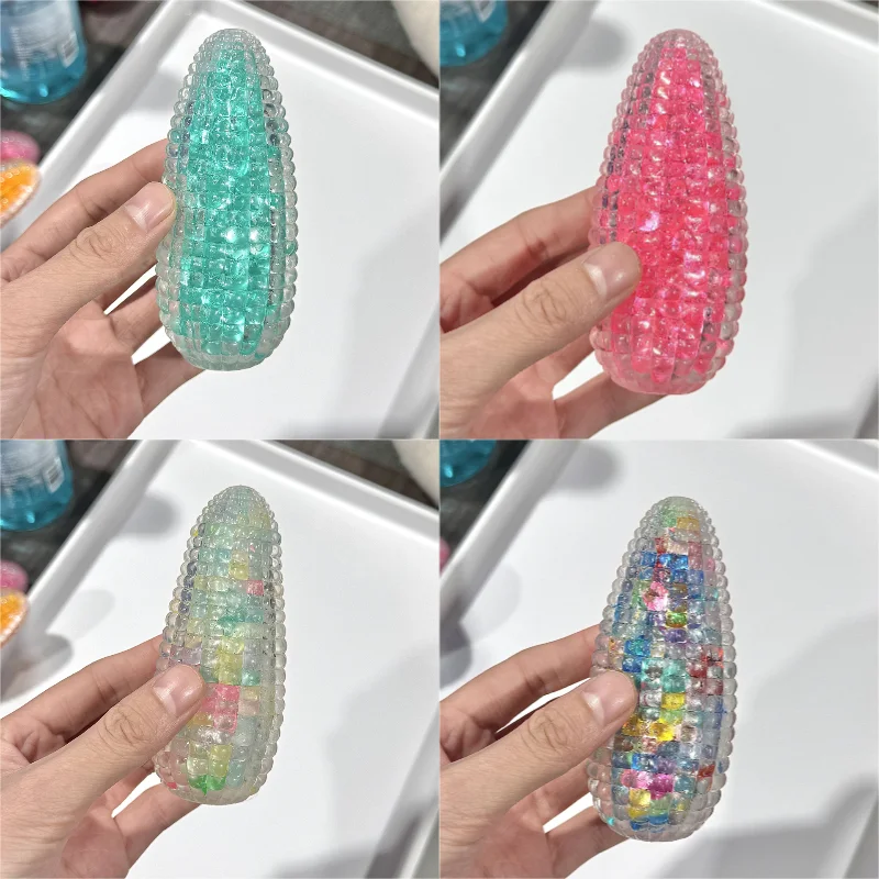 1 قطعة كريستال ملون صغير محاكاة سوبر لينة الذرة الديكور انتعاش بطيء المحمولة الضغط لعبة هدية ضغط اللعب