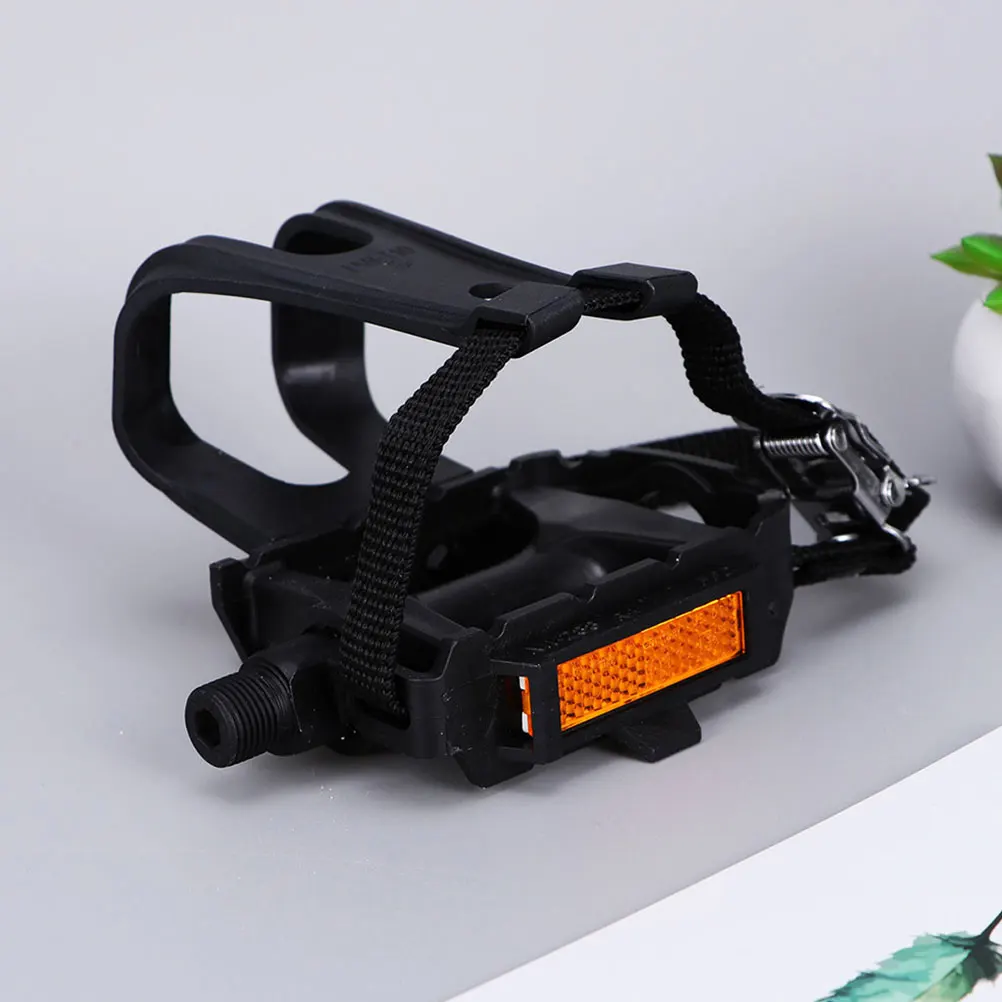 

1 set Bike Toe Clip Straps Adjustable Wear-Resistant Pedal Cage Foot Cover Durable Cycling Strap Easy Installation for Safety