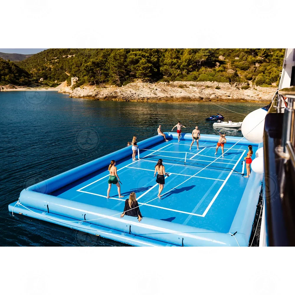 Outdoor Mobile Peak Stadium Floating Inflatable Water Sports Ground Custom Inflatable Volleyball Field Football Field