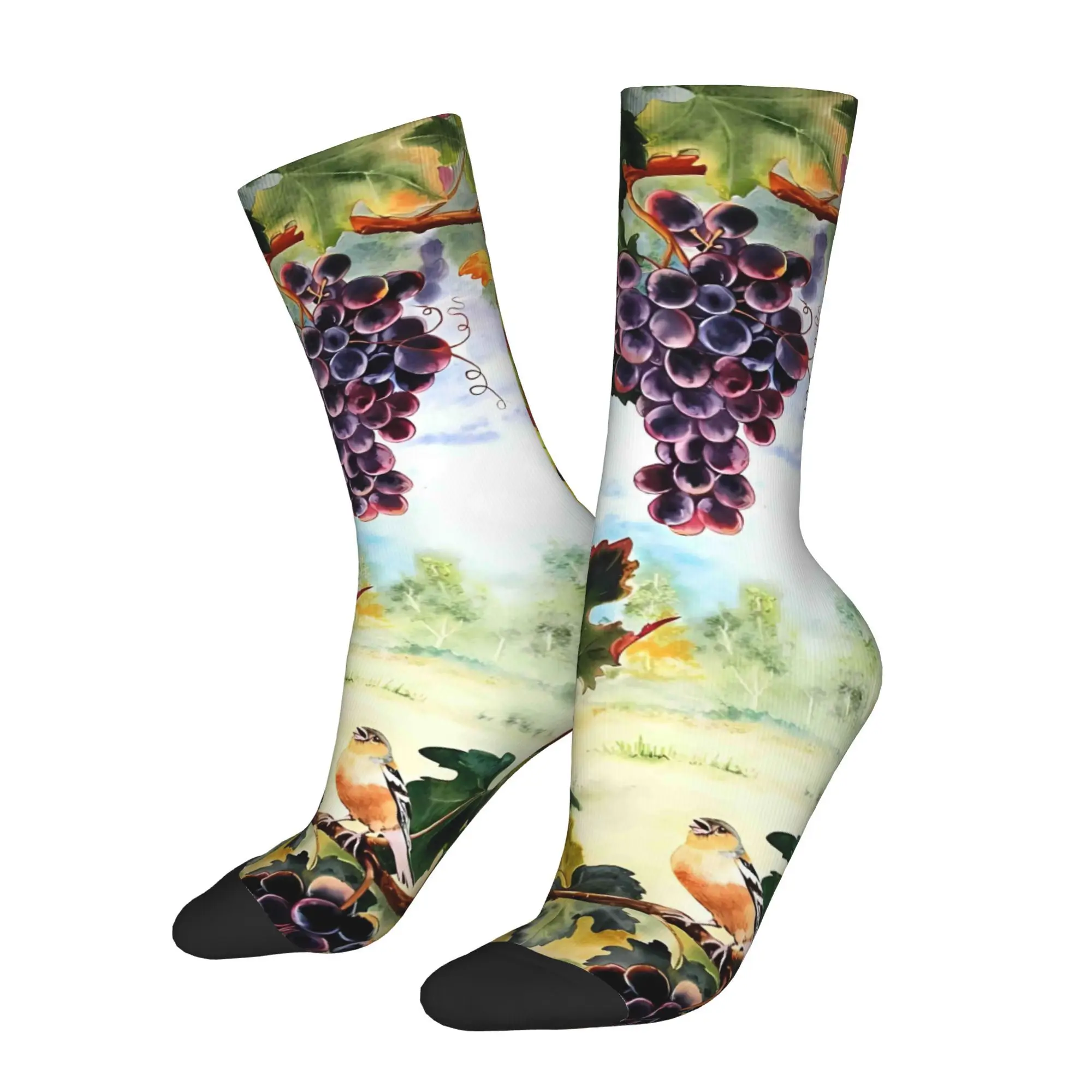 

Носки с виноградным сладким фруктовым принтом, мужские полиэстеровые носки