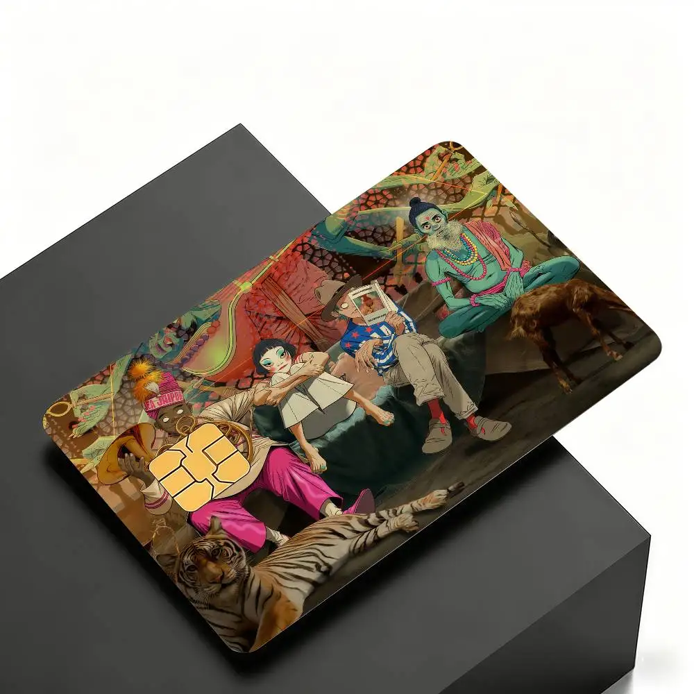 Band G-Gorillaz Credit Skin Cover Card Stickers 4PCS Film Bus Pass Front Decoration Bank Debit Waterproof